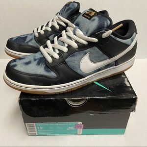 Nike SB Dunk Low Premium Shoes Men’s Size 12 Black/Denim Camo Fast Times 2015